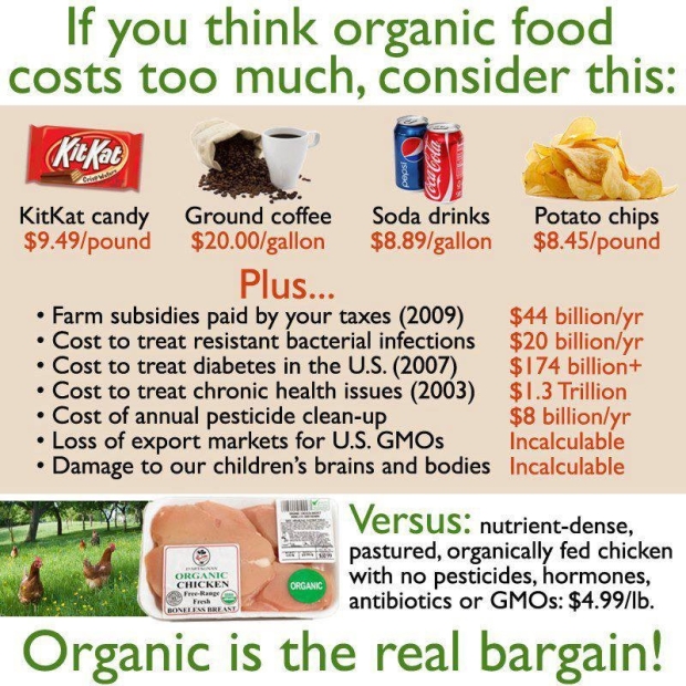 Organic food price list